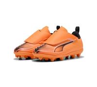 PUMA Chaussures de Football Ultra 6 Play FG/AG Enfant 33, Heat Fire Black Ultra Blue Orange