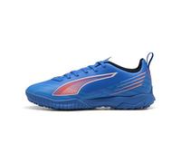 Puma Chaussures de Football Ultra 6 Play TT Jr Unisexes pour Enfant, Puma Ultra Bleue, Blanche et Rouge, 38.5 EU