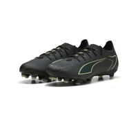 PUMA Chaussures de Football Ultra 6 Pro FG/AG Unisexes, Puma Noir pétillant Vert Clair Terrain, 41 EU