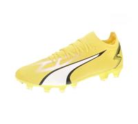 PUMA Chaussures de Football Ultra Match FG/AG Unisexes, Yellow Blaze PUMA White PUMA Black, 45 EU