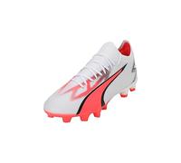PUMA Chaussures de Football Ultra Match FG/AG WN pour Femme, Puma White PUMA Black Fire Orchid, 38 EU