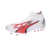PUMA Chaussures de Football Ultra Match+ LL MG pour Homme, Puma White PUMA Black Fire Orchid, 40.5 EU