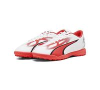 PUMA Homme Ultra Play TT Chaussure de Football, White Black Fire Orchid, 44 EU