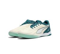 PUMA Chaussures de Football Unisexe IBERO V, Blanc Amande, émeraude, Glace et Menthe, Noir, 45 EU, Sugared Almond PUMA White Emerald Ice Mint Jelly PUMA Black, 44.5 EU