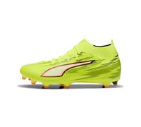 PUMA Chaussures de Football Unisexe Ultra 6 Match+ FG/AG, Yellow Alert Black-Glowing Red-Lime Squeeze, 41 EU, Yellow Alert PUMA Squeeze Squeeze Noir/Rouge, 42.5 EU