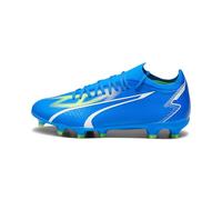Puma Chaussures de Football Unisexe Ultra Match FG/AG, Ultra Blue Puma White Pro Green, 42 EU