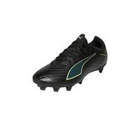 PUMA Chaussures de Football Unisexes Ultra 6 Play FG/AG, Puma Noir pétillant Vert Clair Terrain, 44.5 EU
