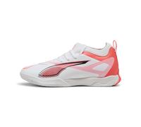 PUMA Chaussures de futsal mi-hautes ULTRA 5 MATCH Enfant et Adolescent, Chaussures, Blanc/Noir/Glowing Rouge, 37.5 37.5