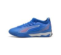 PUMA Chaussures de futsal mi-hautes ULTRA 6 MATCH Enfant et Adolescent, Chaussures, Ultra Bleu/Blanc/Glowing Rouge, 34.5 34.5