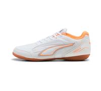 PUMA TRUCO IV JR Chaussures de Football, Blanc/Orange Brillant argenté, Pointure 45, Puma Blanc Orange Brillant Argent Vif, 33 EU