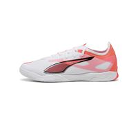 PUMA Chaussures de futsal ULTRA 5 MATCH, Chaussures, Blanc/Noir/Glowing Rouge, 43 43
