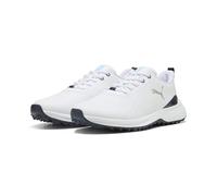 PUMA Chaussures de Golf Fusion Grip 6 Evo pour Homme, Blanc argenté, Pointure 44, Puma White Puma Silver, 44.5 EU