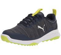 Puma Chaussures de golf Fusion Pro extra larges pour homme, Peacoat-Puma Argenté/vert citron, 13 US Wide