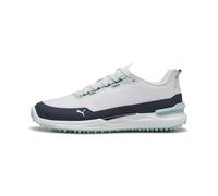 Puma Chaussures de Golf Ignite Elevate X pour Homme, Puma Blanc/Bleu Marine/Menthe Moderne, 44 EU