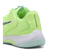 PUMA Accelerate Jr 4 Chaussure de Handball, Fizzy Light Green Terrain Blanc, 35 EU