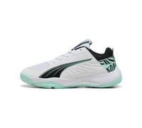 PUMA Chaussures de handball Accelerate UNTMD Enfant et Adolescent, Chaussures, Blanc/Noir/Electric Peppermint, 36 36