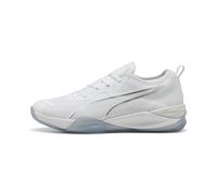 PUMA Mixte Eliminate Nitro 4 Chaussure de Terrain intérieur, White Silver, 42.5 EU