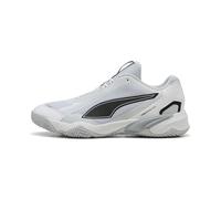 PUMA Mixte Solarstrike 4 Chaussure de Terrain intérieur, White Black Silver Mist Platinum Gray, 38 EU