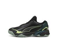 PUMA Solarstrike 4 Chaussures d'intérieur unisexes Noir/vert Terrain-Fizzy Light-Light Moss, 38 EU, Puma Black Green Terrain Fizzy Light Moss, 38.5 EU