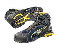 Puma chaussures de Sécurité Rio Mid S1P, schwarz/blau/gelb, 44 (UK 9.5)