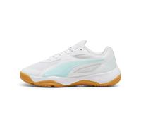 PUMA Garçon Unisex Kinder Solarflash III Jr Indoor Court Shoe, White-Electric Peppermint, 28 EU