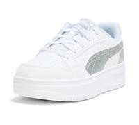 PUMA Chaussures de sport Rebound unisexes pour femme, Blanc-argent Ss25, 1 Little Kid