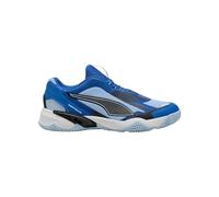 PUMA Chaussures d'intérieur Solarstrike 4 Unisexes, Mountain Blue PUMA Black Haute Tropic PUMA Blanc, 36 EU