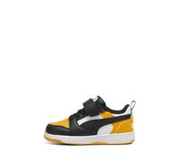 PUMA Chaussures Rebound V6 Lo AC+ Inf CODE 397420-18, Blanc, noir, jaune., 25 EU