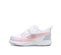 PUMA Chaussures Rebound V6 Lo AC+ Inf Code 400595-01 Blanc, Blanc et rose., 26 EU