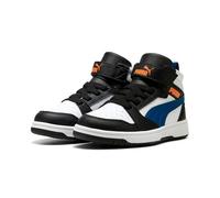 PUMA Chaussures Rebound V6 Mid AC+ PS Code 393832-31 Blanc Enfants, Blanc Bleu Noir, 28 EU