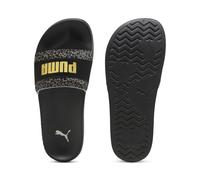 PUMA Claquettes Leadcat 2.0 Animal Flair Femme, Chaussures, Noir/Doré, 42 42