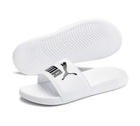 Puma Sandales à enfiler Popcat 20 Unisexe – Blanc/Noir – Taille 39 EU