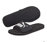 PUMA Unisex Purecat Slide Sandal, Black-White, 43 EU