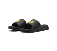 PUMA Claquettes Softride Teamcat BVB Unisexe 38, Black Faster Yellow Victory Gold Beige