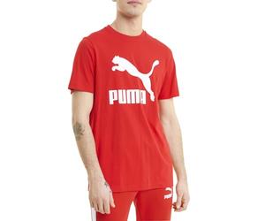 PUMA Classics Tee T-Shirt, Logo/High Risk Red, L Homme