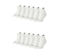 PUMA Clyde Lot de 12 paires de chaussettes de sport trois-quarts unisexes pour homme et femme 35-38 39-42 43-46 47-49 Noir/blanc/gris/bleu, 300 - Blanc., 39-42