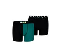 PUMA Colour Block, Caleçons Garçons, Black/Green,