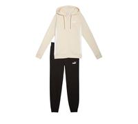 PUMA Combinaison Femme avec Capuche et Zip Beige Code 690738-87, Beige/noir/blanc, M