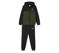Puma Combinaison Garçon avec Capuche et Zip Noir Code 692204-70, noir/vert, 9-10 ans