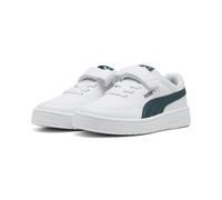 PUMA Court Classic Clean AC+ PS Sneaker, White-Green Terrain, 32.5 EU