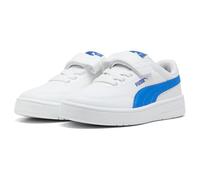 PUMA Court Classic Clean AC+ PS Sneaker, White-Mountain Blue, 31.5 EU