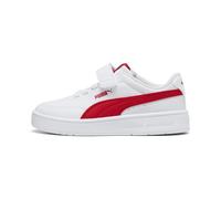 PUMA Court Classic Clean Sneakers Kids, Chaussures, Blanc/Rouge, 34 34