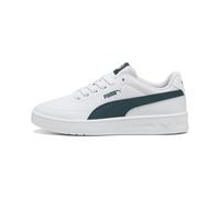 PUMA Court Classic Clean Sneakers Youth, Chaussures, Blanc/Vert Terrain, 37.5 37.5