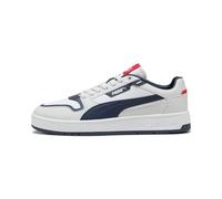 Puma Court Classic Street Sneakers Unisex, Chaussures, Blanc/Navy/Feather Gris, 45 White,Navy,Feather Gray