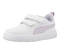 Puma COURTFLEX V3 Dotty V INF, Basket Femelle, Puma White-Lilac Frost,