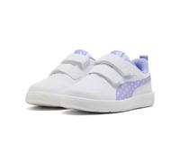 PUMA Courtflex V3 Dotty V PS Baskets pour Fille White Intense Lavender Pink Shimmer, Puma White Intense Lavender Pink Shimmer, 1 UK Child