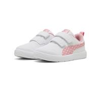 PUMA COURTFLEX V3 Dotty V PS Sneaker, White-PINKSCAPE-Silver Mist, 30.5 EU