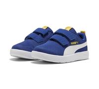 PUMA COURTFLEX V3 Mesh PS Sneaker, Clyde Royal White-Sunny Yellow, 22 EU