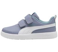 Puma Courtflex V3 V PS Baskets pour Enfant Gris/Blanc, Gris Ciel Puma Blanc mer Baltique Bleu, 29 EU