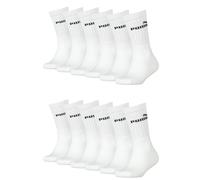 PUMA Crew Lot de 12 paires de chaussettes de tennis pour enfant Unisexe pour filles et garçons, Blanc., 35-38